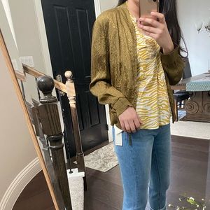 Anthropologie Maeve Green Light Jacket